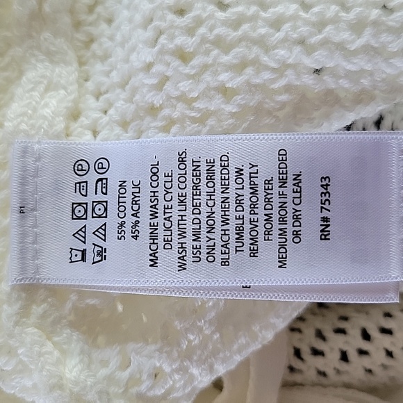 Laura Ashley Cream Knit Cardigan Tie Front Cottagecore Coquette Grandmacore Sz 4 - Picture 6 of 6